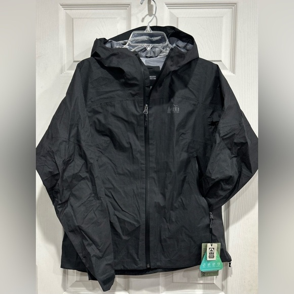 REI Co-op Women's Medium Flash Air Jacket Black NWT Hiking Ultralight Rain